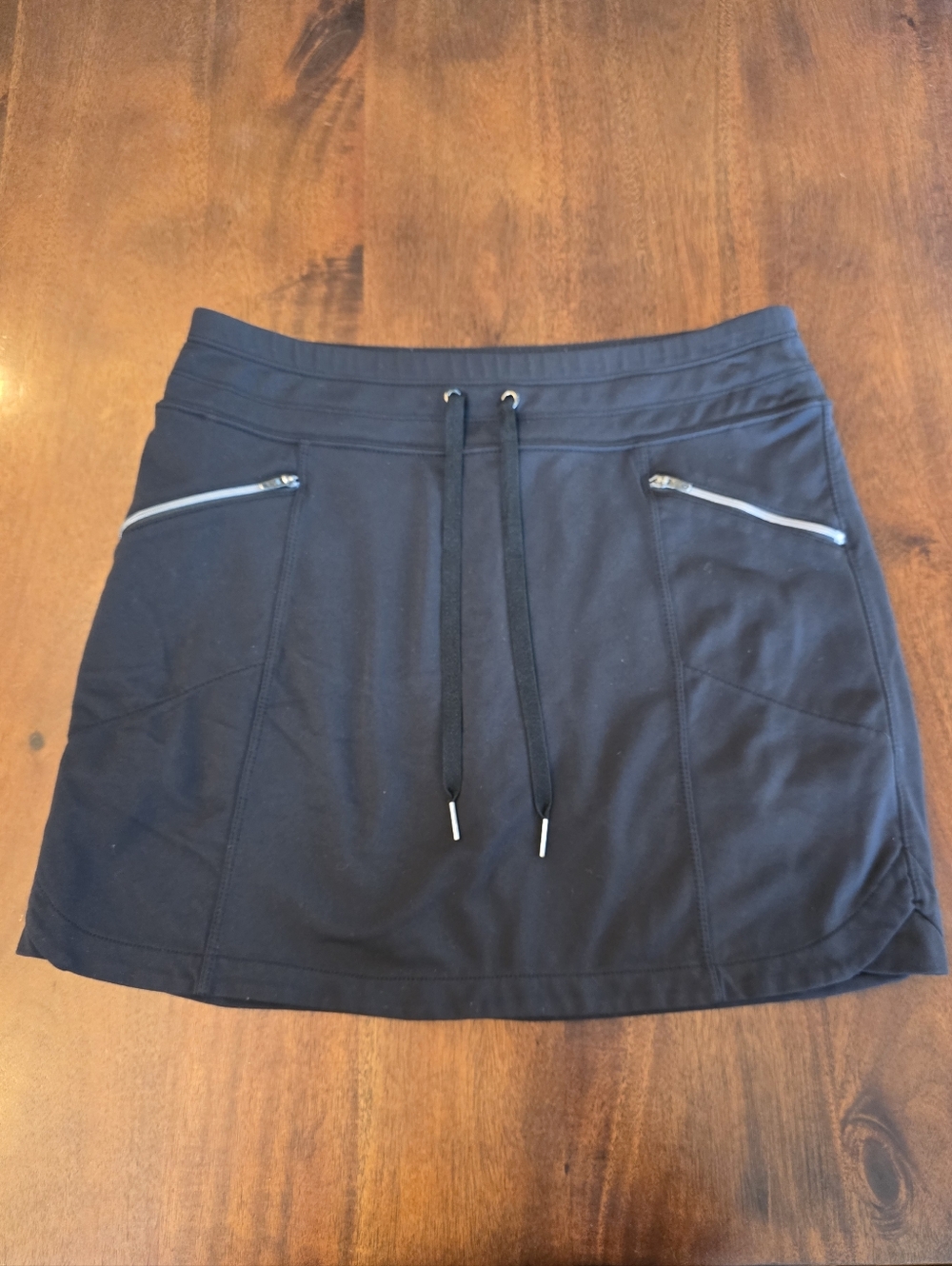 Athleta Skort Womens Small Black Metro Athletic Stretch Zip Pocket Skirt Tennis